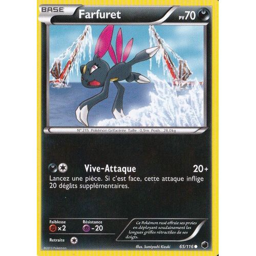 Carte Pokémon Farfuret 70 Pv 65/116 Glaciation Plasma Neuf Fr