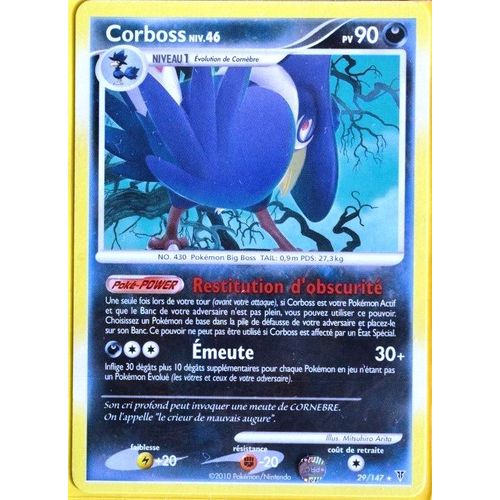 Carte Pokémon 29/147 Corboss 90 Pv Platine Vs Neuf Fr