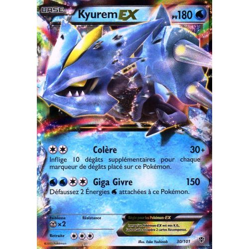 Carte Pokémon 030/101 Kyurem-Ex 180 Pv Série Bw Explosion Plasma Neuf Fr