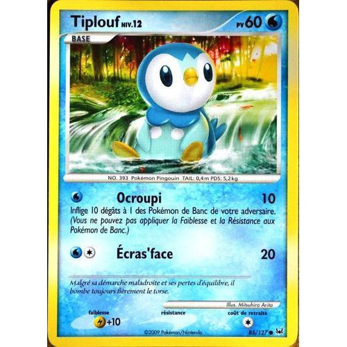 Carte Pokémon 85/127 Tiplouf Lv.12 60 Pv Platine Neuf Fr