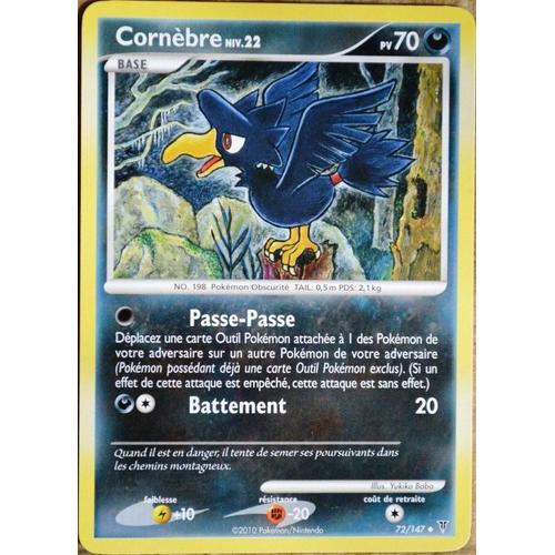 Carte Pokémon 72/147 Cornèbre Lv.22 70 Pv Platine Vs Neuf Fr