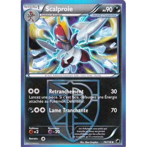 Carte Pokémon Scalproie 90 Pv 74/116 Glaciation Plasma Neuf Fr