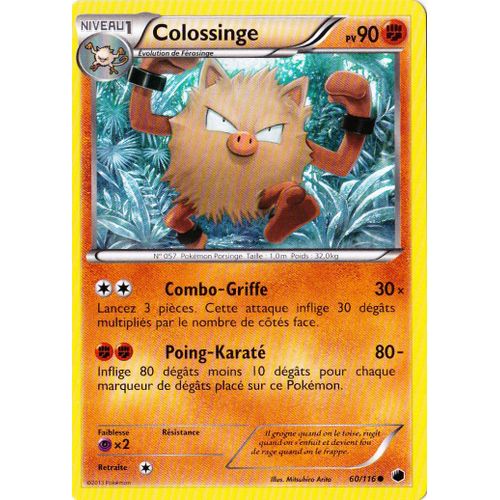Carte Pokémon Colossinge 90 Pv 60/116 Glaciation Plasma Neuf Fr