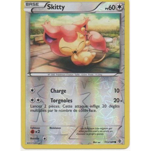 Carte Pokémon 113/149 Skitty 60 Pv Frontières Franchies Neuf Fr