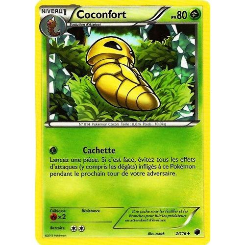 Carte Pokémon Coconfort 80 Pv 2/116 Glaciation Plasma Neuf Fr