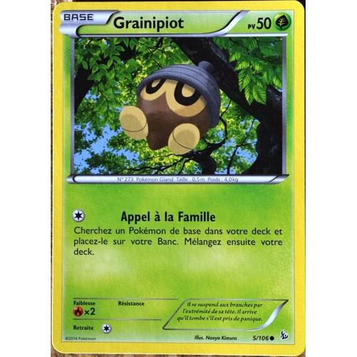 Carte Pokémon 5/106 Grainipiot 50 Pv Xy Étincelles Neuf Fr