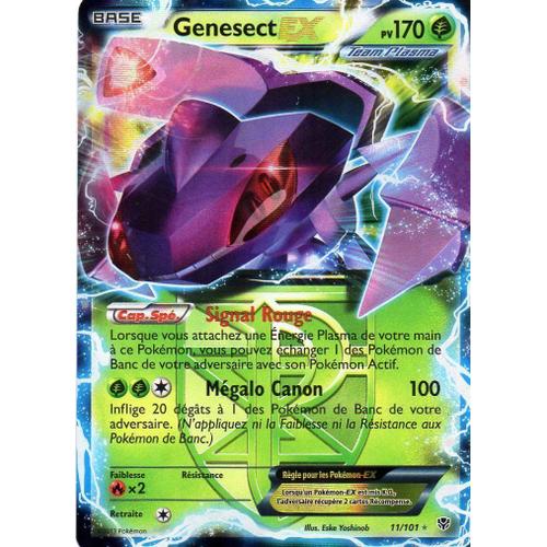 Carte Pokémon 011/101 Genesect-Ex 170 Pv Série Bw Explosion Plasma Neuf Fr