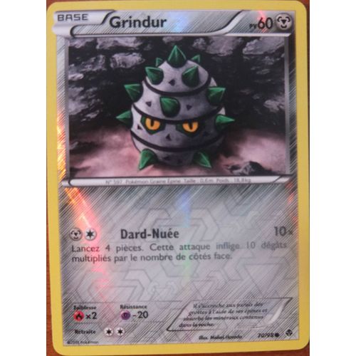 Carte Pokémon 70/98 Grindur 60 Pv Pouvoirs Emergents Neuf Fr