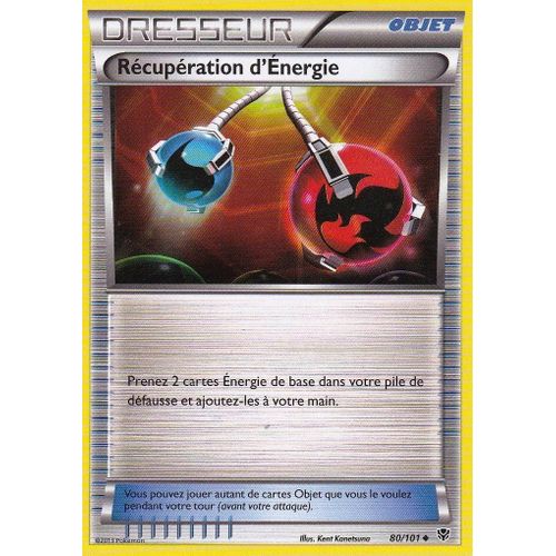 Carte Pokémon 80/101 Récupération D'énergie Série Bw Explosion Plasma Neuf Fr