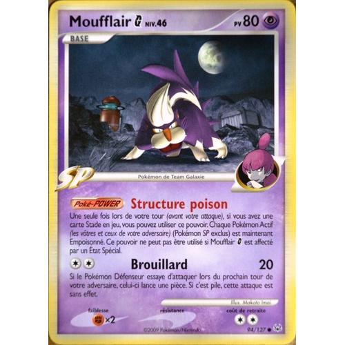 Carte Pokémon 94/127 Moufflair [G] Lv.46 80 Pv Platine Neuf Fr