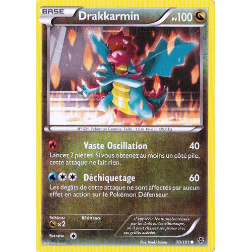 Carte Pokémon 70/101 Drakkarmin 100 Pv Série Bw Explosion Plasma Neuf Fr