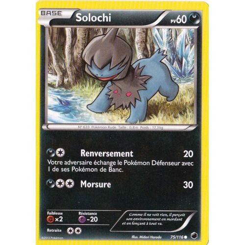 Carte Pokémon Solochi 60 Pv 75/116 Glaciation Plasma Neuf Fr