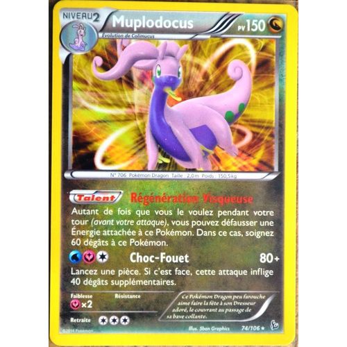 Carte Pokémon 74/106 Muplodocus 150 Pv - Holo Rare Xy Étincelles Neuf Fr