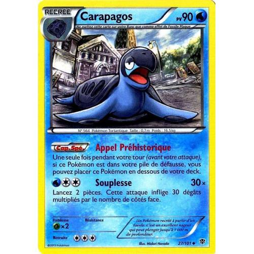 Carte Pokémon 027/101 Carapagos 90 Pv Série Bw Explosion Plasma Neuf