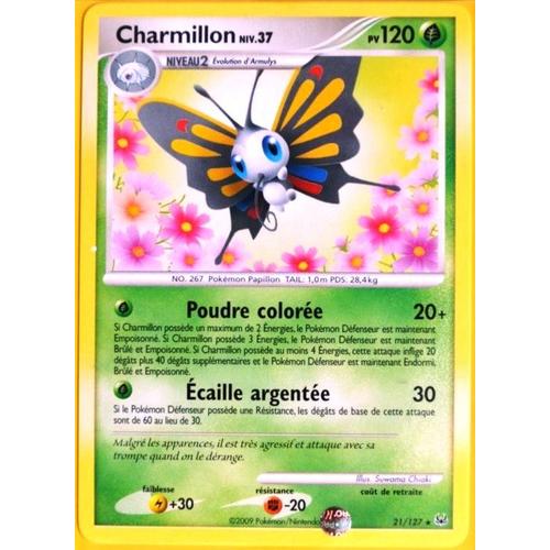 Carte Pokémon 21/127 Charmillon 120 Pv Platine Neuf Fr