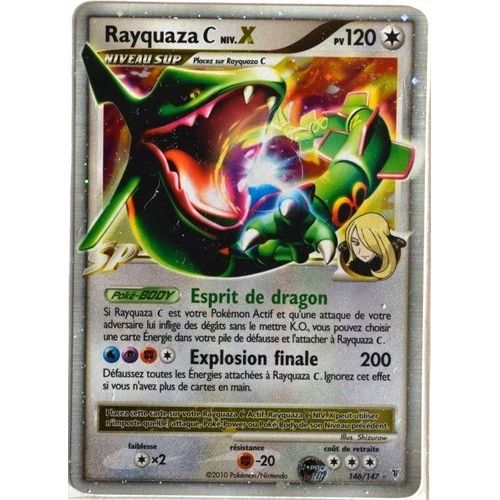 Carte Pokémon 146/147 Rayquaza Niv.X 120 Pv Série Platine Vs Neuf Fr