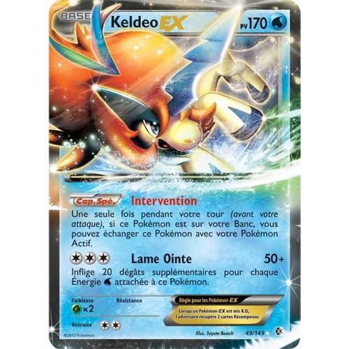 Carte Pokémon 49/149 Keldeo Ex 170 Pv Série Frontières Franchies Neuf Fr