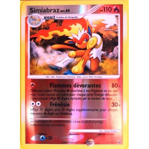 Carte Pokémon 31/127 Simiabraz 110 Pv - Reverse Série Platine  Neuf Fr