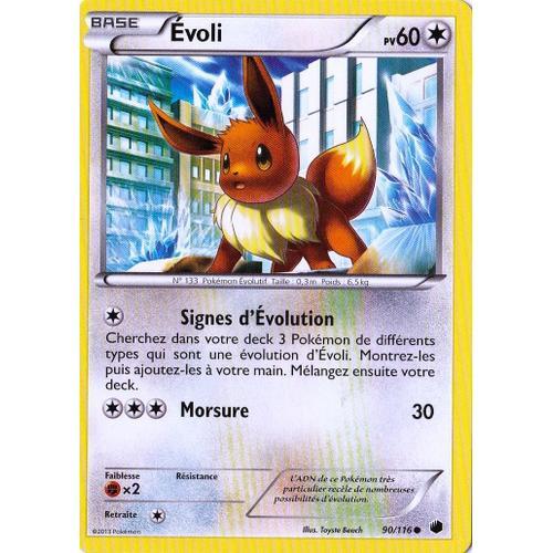Carte Pokémon Evoli 60 Pv 90/116 Glaciation Plasma Neuf Fr