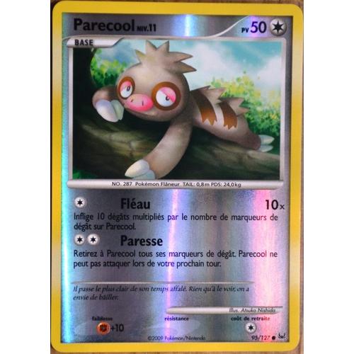 Carte Pokémon 95/127 Parecool 50 Pv - Reverse Platine Neuf Fr