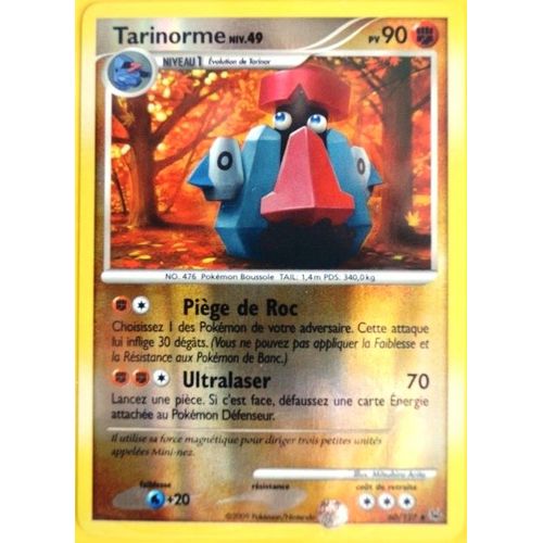 Carte Pokémon 60/127 Tarinorme 90 Pv - Reverse Platine Neuf Fr