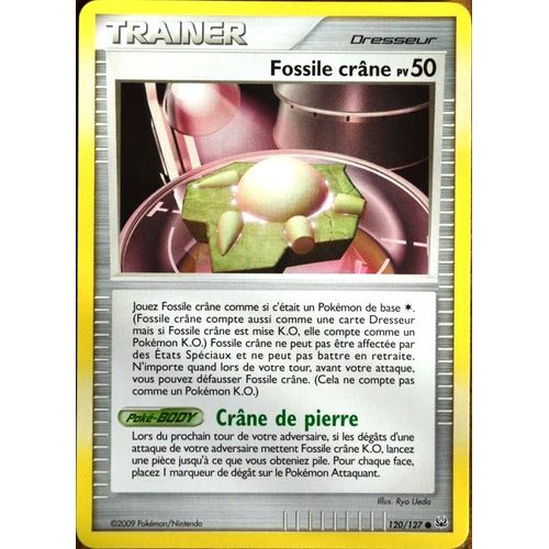 Carte Pokémon 120/127 Fossile Crâne Platine Neuf Fr