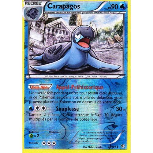 Carte Pokémon 027/101 Carapagos - Reverse 90 Pv Série Bw Explosion Plasma Neuf Fr