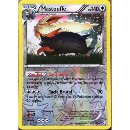 Carte Pokémon 122/149 Mastouffe 140 Pv Frontières Franchies Neuf Fr