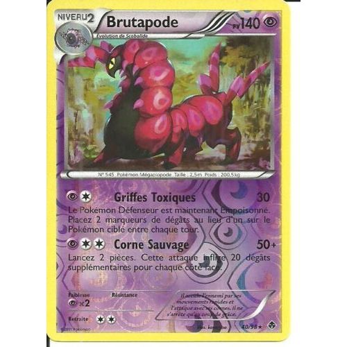 Carte Pokémon 40/98 Brutapode Pouvoirs Emergents Neuf Fr