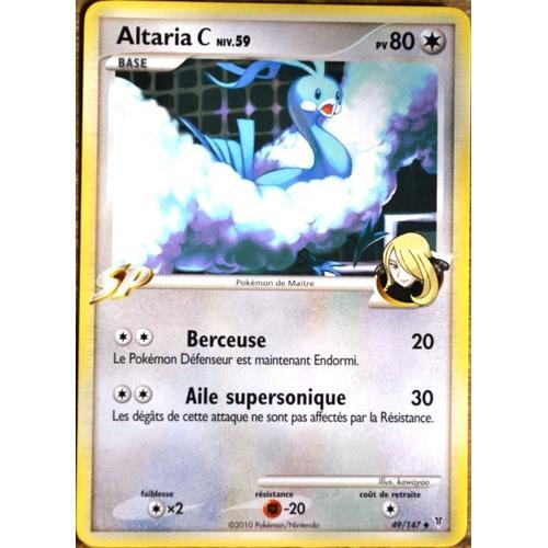 Carte Pokémon 49/147 Altaria [C] Lv.59 80 Pv Platine Vs Neuf Fr