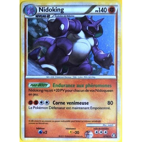 Carte Pokémon 6/102 Nidoking 140 Pv Série Hs Triomphe Neuf Fr