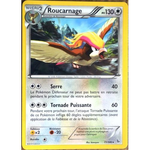 Carte Pokémon 77/106 Roucarnage 130 Pv - Rare Xy Étincelles Neuf Fr