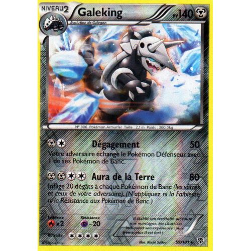 Carte Pokémon 059/101 Galeking - Reverse 140 Pv Série Bw Explosion Plasma Neuf Fr