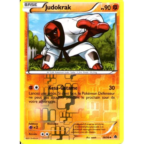 Carte Pokémon 58/98 Judokrak 90 Pv Pouvoirs Emergents Neuf Fr