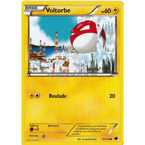 Carte Pokémon Voltorbe 60 Pv 32/116 Glaciation Plasma Neuf Fr