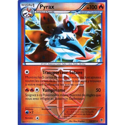 Carte Pokémon 013/101 Pyrax - Reverse 100 Pv Série Bw Explosion Plasma Neuf Fr