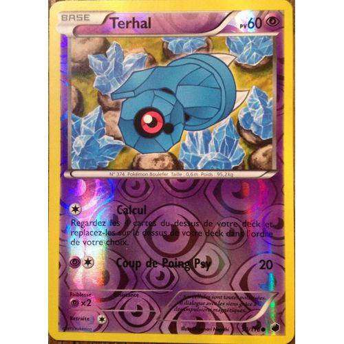 Carte Pokémon Terhal Reverse 60 Pv 50/116 Glaciation Plasma Neuf Fr