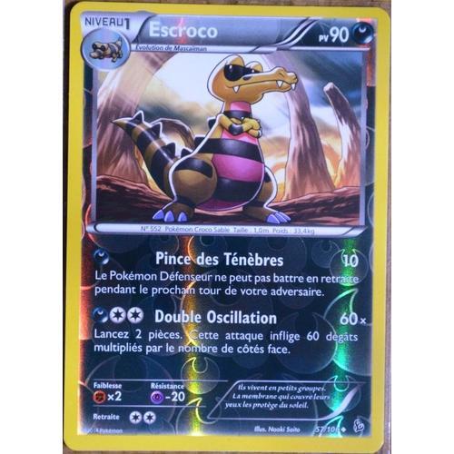 Carte Pokémon 57/106 Escroco 90 Pv - Reverse Xy Étincelles Neuf Fr