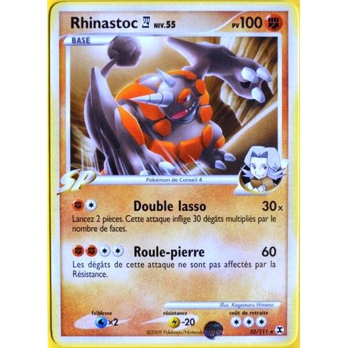 Carte Pokémon 32/111 Rhinastoc 100 Pv Platine Rivaux Émergeants Neuf Fr