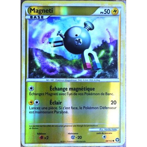 Carte Pokémon 68/102 Magneti 50 Pv - Reverse Hs Triomphe Neuf Fr