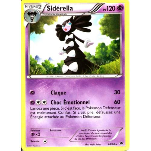 Carte Pokemon Bw - Pouvoirs Emergents - Sidérella 120 Pv - 48/98 Rare