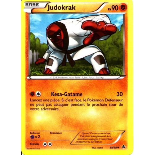 Carte Pokémon 58/98 Judokrak 90 Pv Pouvoirs Emergents Neuf Fr