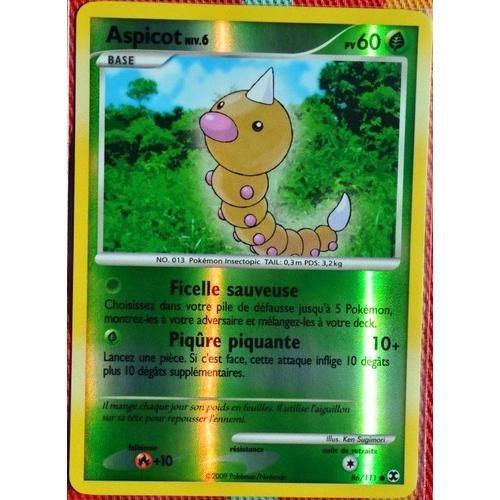 Carte Pokémon 86/111 Aspicot 60 Pv - Reverse Platine Rivaux Émergeants Neuf Fr