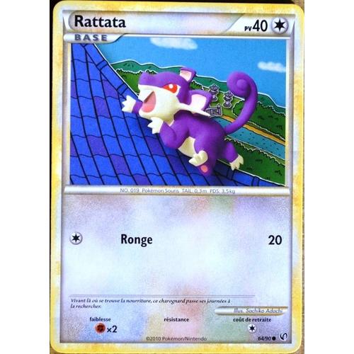 Carte Pokémon 64/90 Rattata 40 Pv Hs Indomptable Neuf Fr