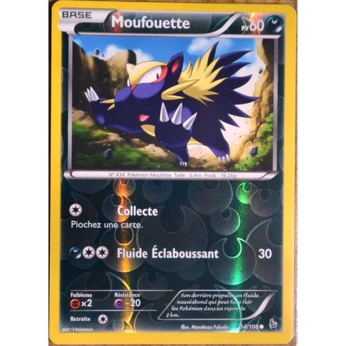 Carte Pokémon 54/106 Moufouette 60 Pv - Reverse Xy Étincelles Neuf Fr