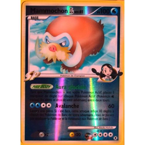 Carte Pokémon 27/111 Mammochon - Reverse 100 Pv Platine Rivaux Émerg. Neuf Fr