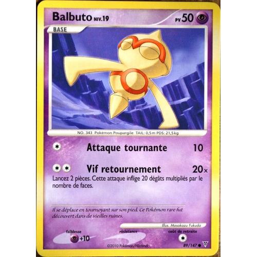 Carte Pokémon 89/147 Balbuto Lv.19 50 Pv Platine Vs Neuf Fr