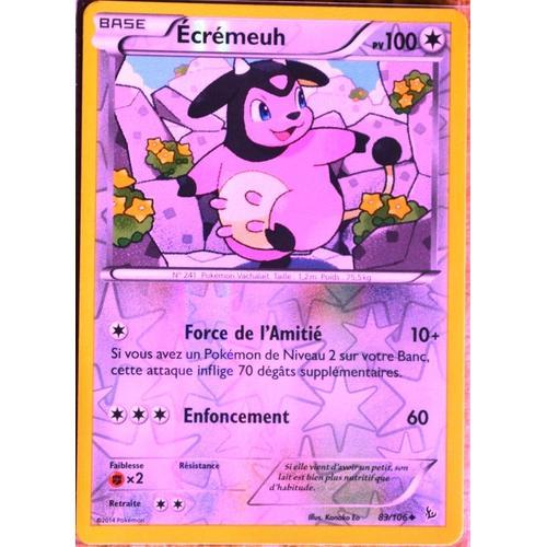 Carte Pokémon 83/106 Ecrémeuh 100 Pv - Reverse Xy Étincelles Neuf Fr