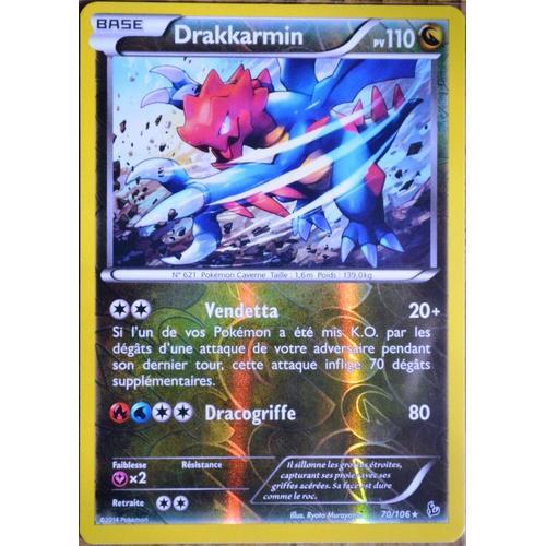 Carte Pokémon 70/106 Drakkarmin 110 Pv - Holo Reverse Rare Xy Étincelles Neuf Fr