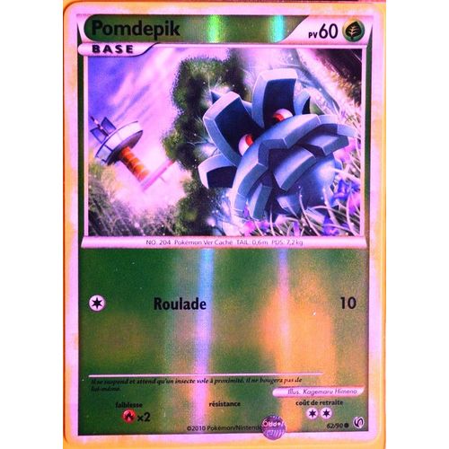 Carte Pokémon 62/90 Pomdepik 60 Pv - Reverse Hs Indomptable Neuf Fr